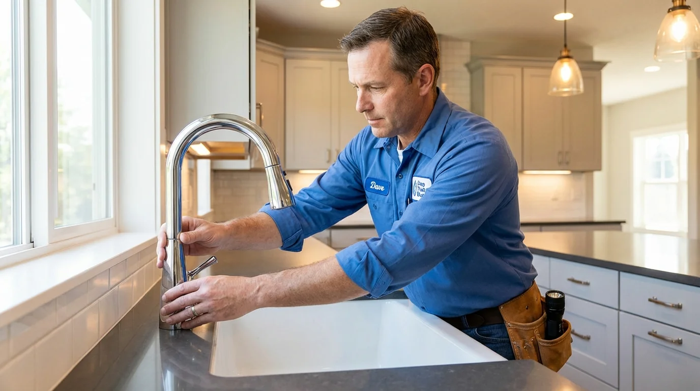 Kitchen faucet installation by Johns Plumbing LLC in Barstow